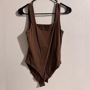 Brown Old Navy square neck bodysuit